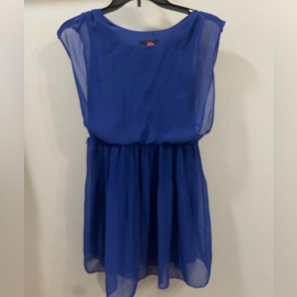 Iz Byer Royal Blue Chiffon Party Dress